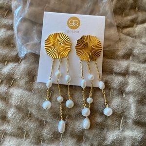 Gorjana pearl drop earrings